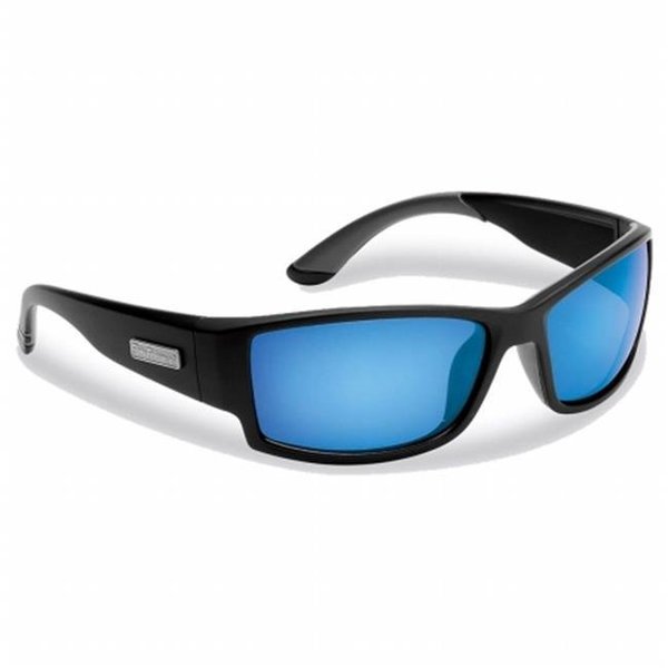 Flying Fisherman Flying Fisherman  7717BSB Razor Polarized Sunglasses; Matte Black Frames; Smoke-blue Mirror Lenses 7717BSB